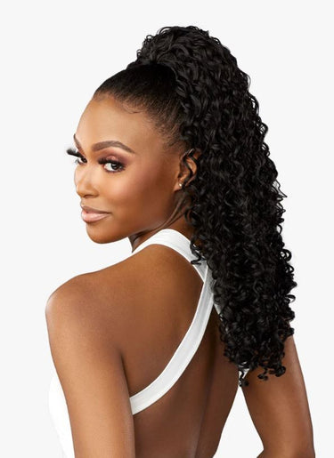 SENSATIONNEL LULU DRAWSTRING PONYTAIL - SANA, LEFT SIDEVIEW, Sareya Beauty Supply Store Calgary Alberta Canada